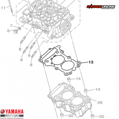 EMPAQUETADURA CULATA YAMAHA YZF R3 -...