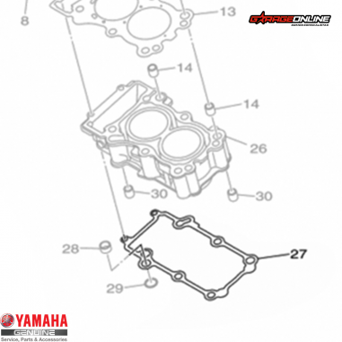 EMPAQUETADURA BASE CILINDRO YAMAHA...