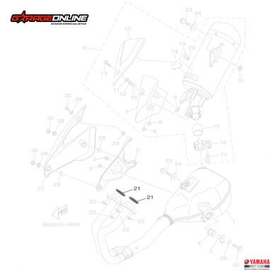 EMPAQUETADURA ESCAPE (X2) YAMAHA YZF...