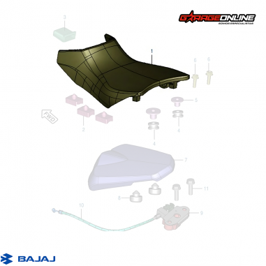 ASIENTO PILOTO BAJAJ PULSAR NS 200 NS...