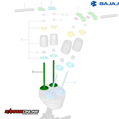 VALVULAS ESCAPE BAJAJ DOMINAR 400 UG...