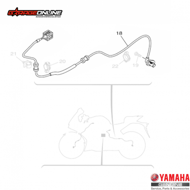 SENSOR VELOCIDAD Y ABS TRASERO YAMAHA...