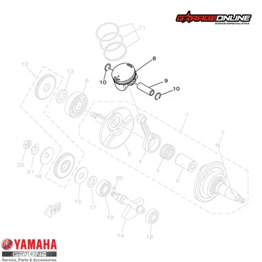 KIT PISTON STD (X1) YAMAHA FZN150 2.0...