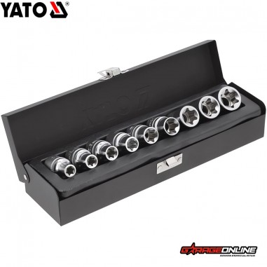 JUEGO DE DADOS TORX 1/2" 9 PIEZAS - YATO