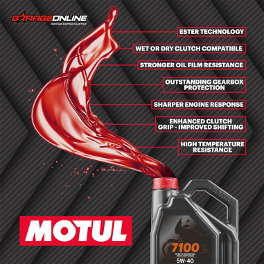 ACEITE DE MOTO 5W40 MOTUL 7100 - 1L