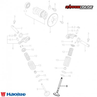 VALVULA ADMISION HAOJUE NK150 DL160...