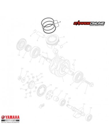 ANILLOS STANDARD (X1) YAMAHA FZ25...