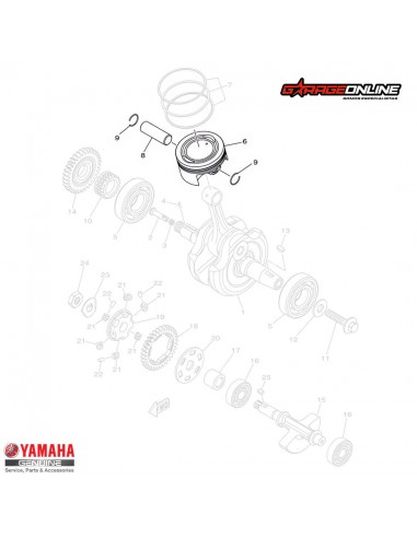 KIT PISTON STANDARD (X1) YAMAHA FZ25...