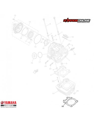 EMPAQUETADURA CILINDRO YAMAHA FZ25...