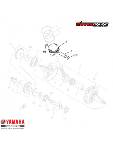 KIT PISTON STD (X1) YAMAHA FZN150 2.0...