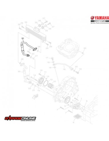 MANGUERA 2 RADIADOR DE ACEITE YAMAHA...