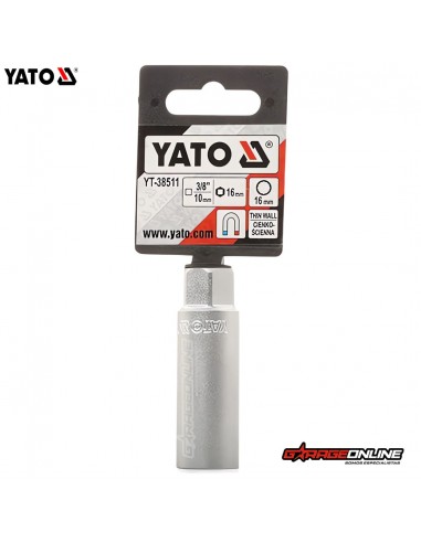 DADO BUJIA POLIGONAL LARGO 16MM 3/8"...
