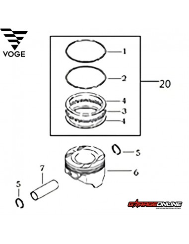 KIT PISTON ESTANDAR (X1) VOGE 300...