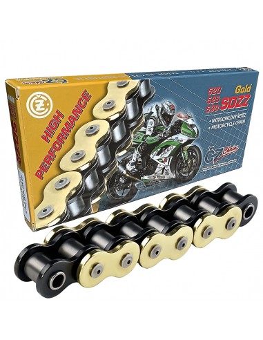 CADENA CZ CHAINS 525-130 DORADA, CON...