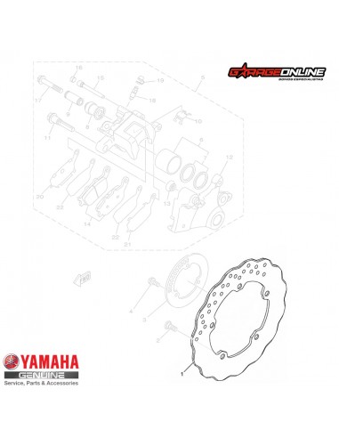 DISCO FRENO TRASERO YAMAHA MT-07...