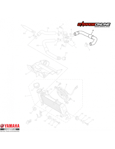 MANGUERA 3 REFRIGERACIÓN YAMAHA...