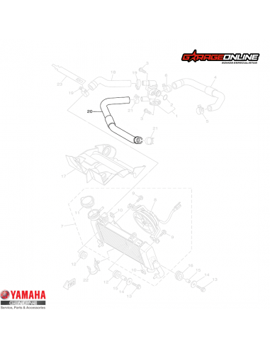 MANGUERA 2 REFRIGERACIÓN YAMAHA...