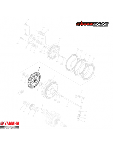 PORTA DISCO EMBRAGUE INTERIOR YAMAHA...