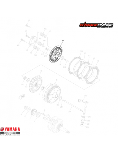 PORTA DISCO EMBRAGUE EXTERIOR YAMAHA...