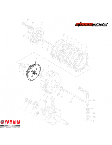 PORTA DISCOS EMBRAGUE INTERIOR YAMAHA...