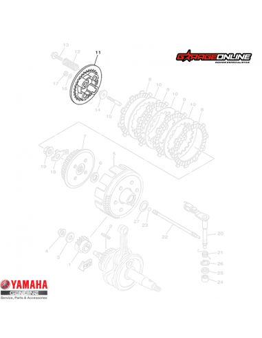 PORTA DISCOS EMBRAGUE EXTERIOR YAMAHA...