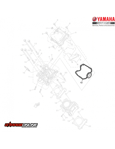 EMPAQUETADURA TAPA DE VALVULA YAMAHA...