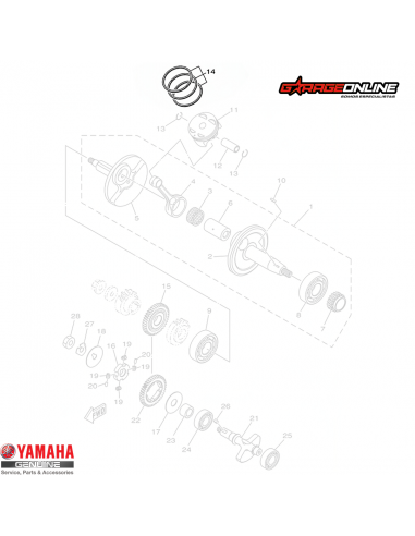 JUEGO DE ANILLOS ESTANDAR (X1) YAMAHA...