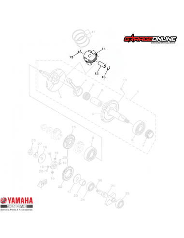 KIT PISTON ESTANDAR (X1) YAMAHA...