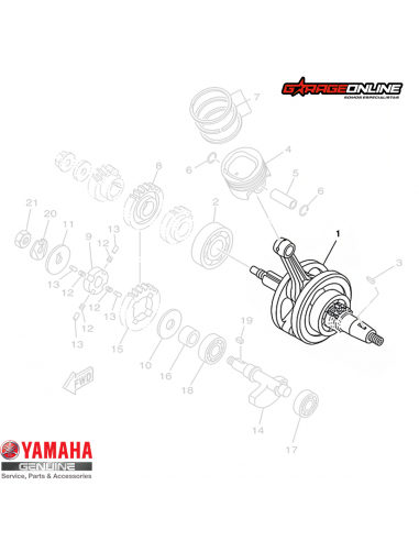 CIGUEÑAL COMPLETO YAMAHA YZF-R15 V2...