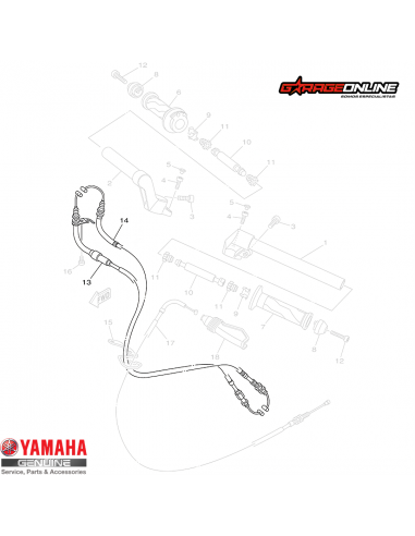PIOLA ACELERACION Y RETORNO YAMAHA...