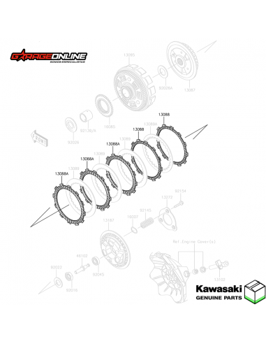 DISCOS DE EMBRAGUE KAWASAKI NINJA 300...