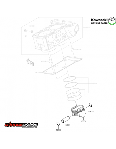 KIT PISTON ESTANDAR (X1) KAWASAKI...