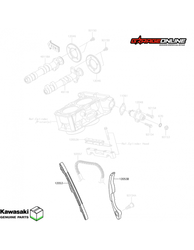 GUIAS CADENA DISTRIBUCIÓN KAWASAKI...