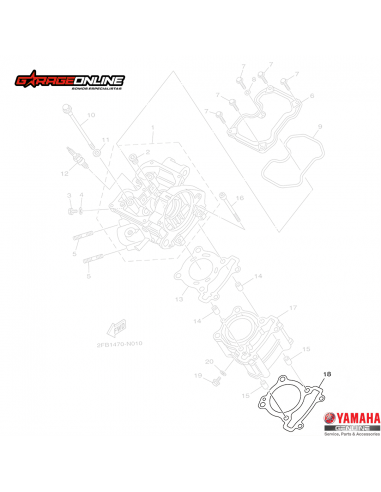 EMPAQUETADURA DE CILINDRO YAMAHA YZF...