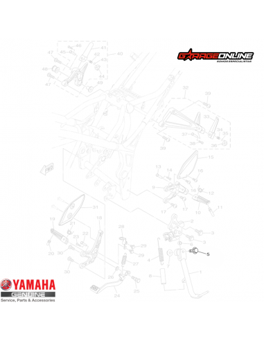 TORNILLO EJE PATA DE APOYO YAMAHA...