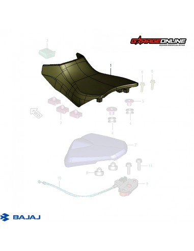 ASIENTO PILOTO BAJAJ PULSAR NS 200 NS...