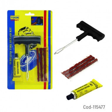 Kit Reparación Neumáticos,70pcs Kit Repara Pinchazos Coche,Kit  Antipinchazos Moto,Herramienta Reparacion Pinchazos con 30pcs Mecha  Pinchazos para