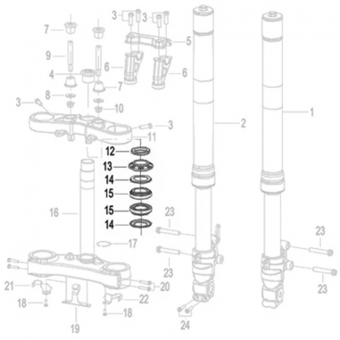 KIT RODAMIENTOS DE DIRECCION BENELLI