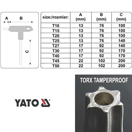 Juego de llaves torx 9 piezas