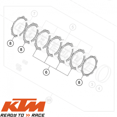 DISCOS DE EMBRAGUE KTM 250 - 390...